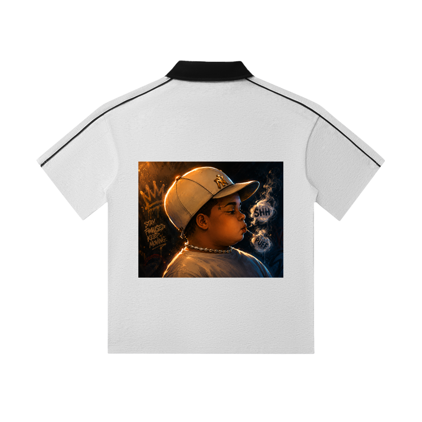 Contrast Collar Short-Sleeve Polo Shirt