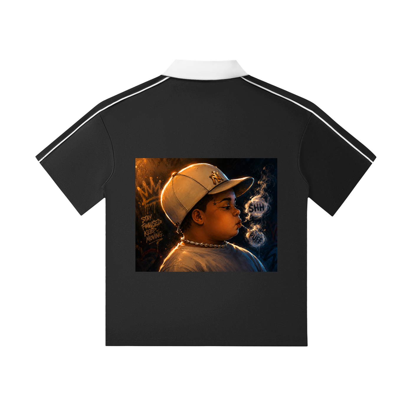 Contrast Collar Short-Sleeve Polo Shirt