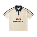 Contrast Collar Short-Sleeve Polo Shirt