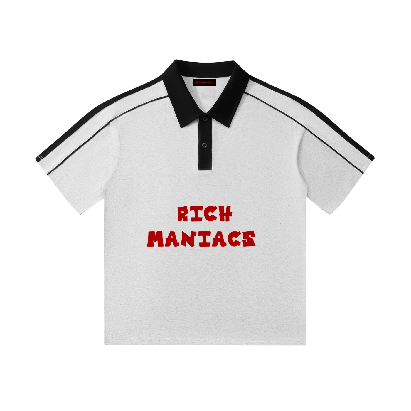 Contrast Collar Short-Sleeve Polo Shirt