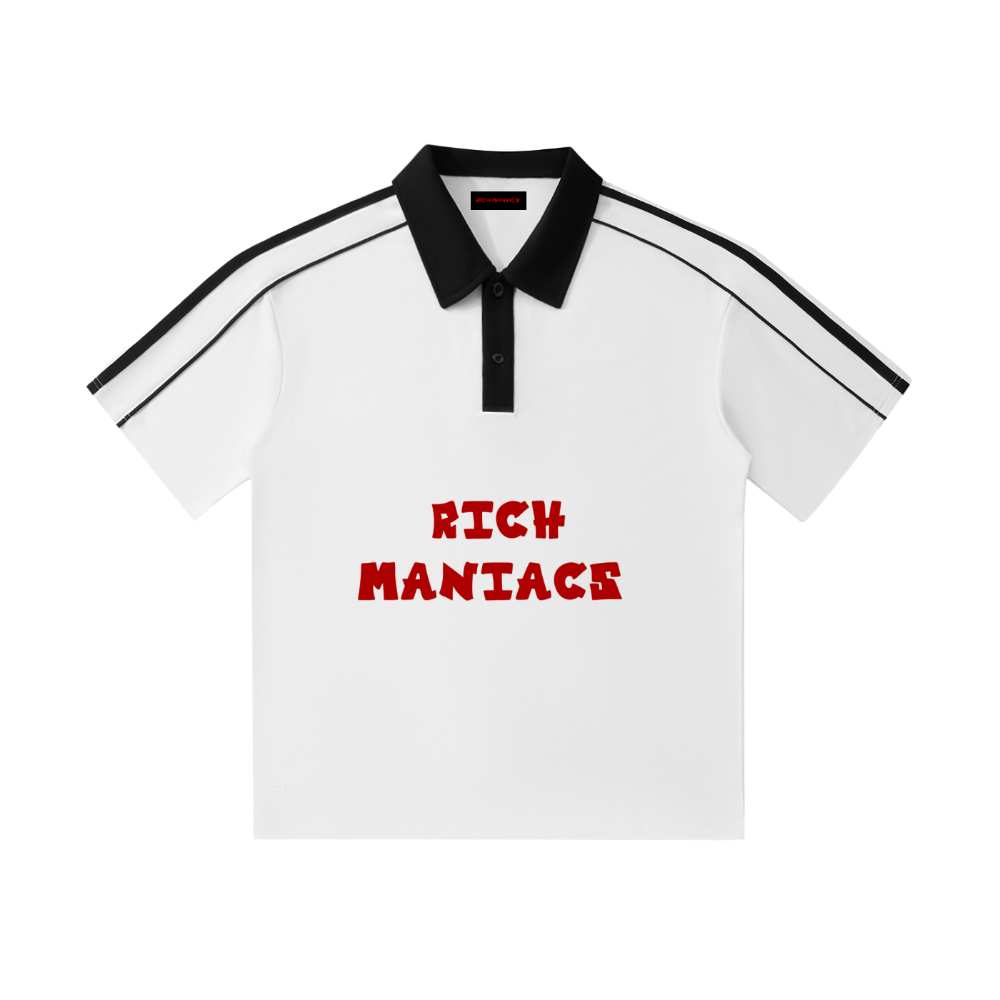 Contrast Collar Short-Sleeve Polo Shirt