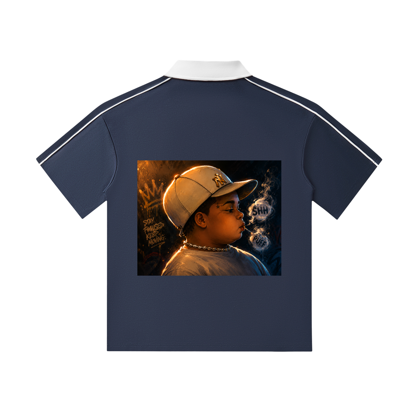 Contrast Collar Short-Sleeve Polo Shirt