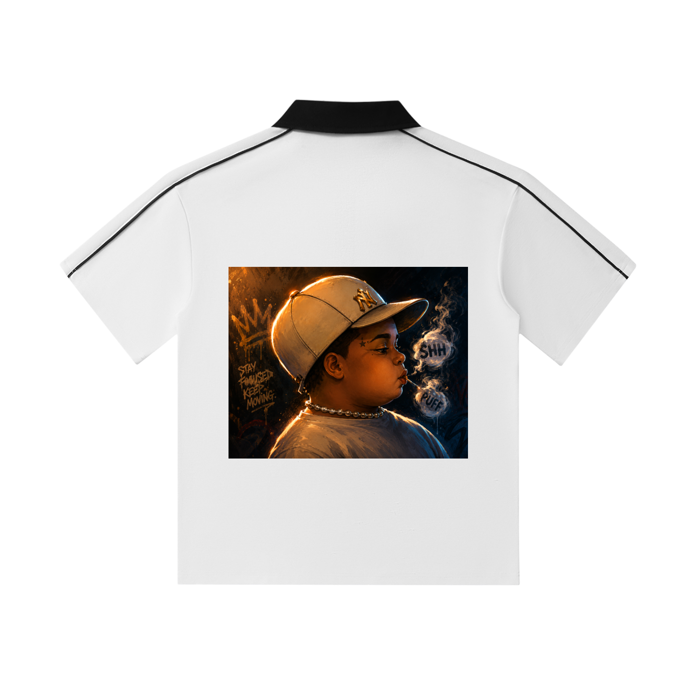 Contrast Collar Short-Sleeve Polo Shirt